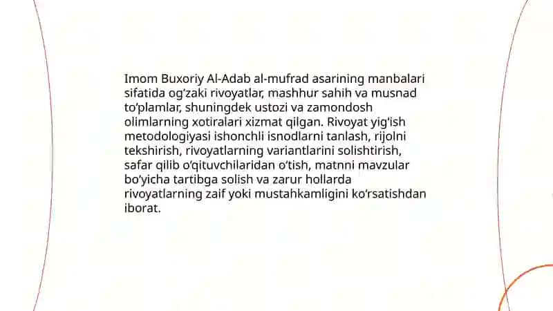 Imom Buxoriyning "Al-Adab al-Mufrad" asari 4