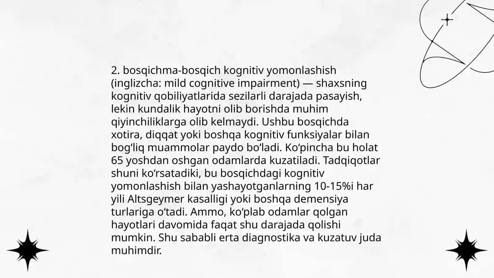 Alsgeymer va demensiya kasalliklarining kelib chiqish sabablari 4