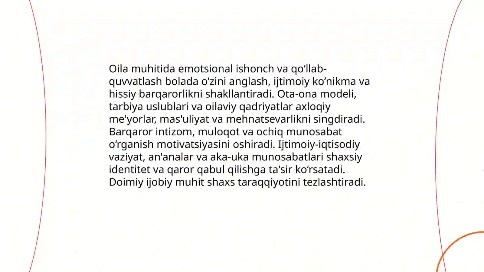 Shaxs rivojlanishiga ta'sir etuvchi omillar 4