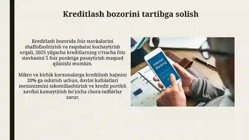 O'zbekistonda bank tizimining takkomilashtirish yollari 4
