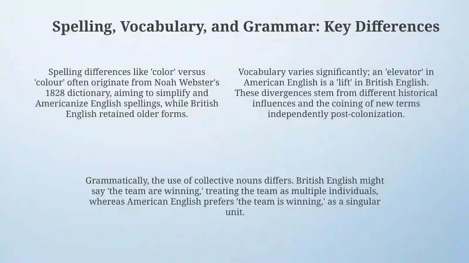 English in the USA. English in the UK 4