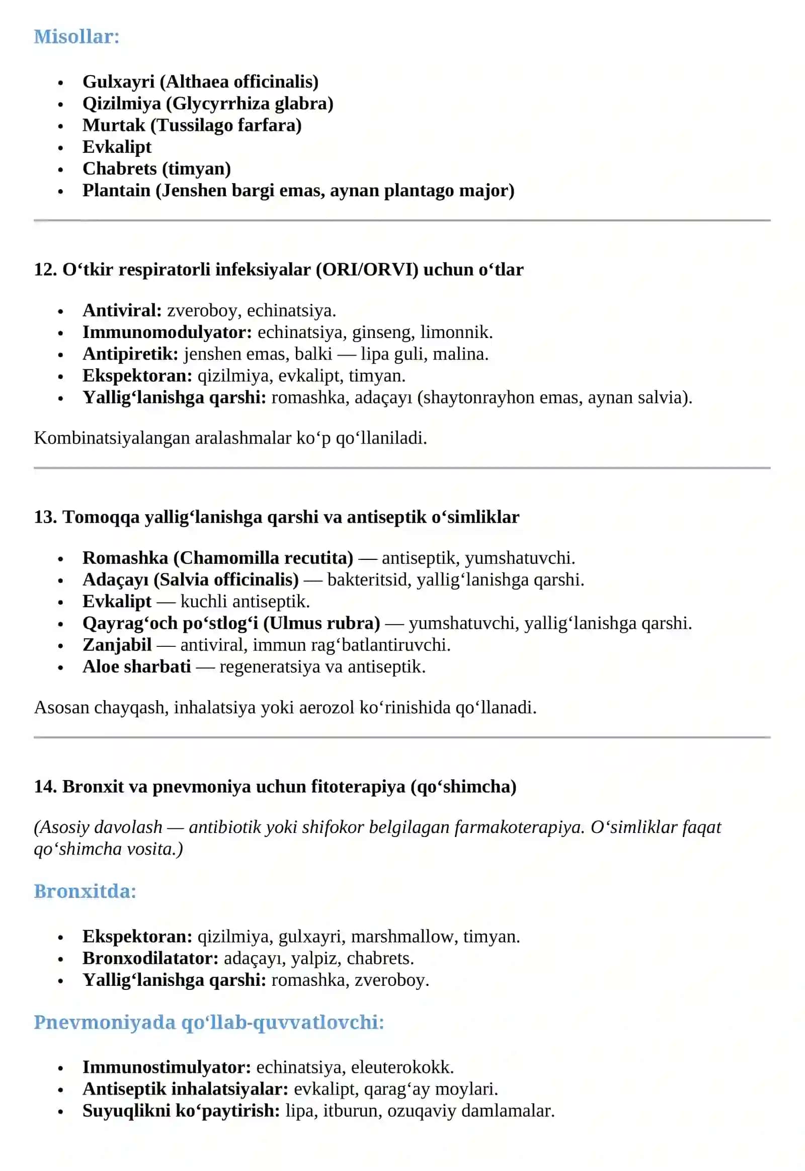 Fitoterapiya haqida tushuncha. Asosiy tamoyillar 4