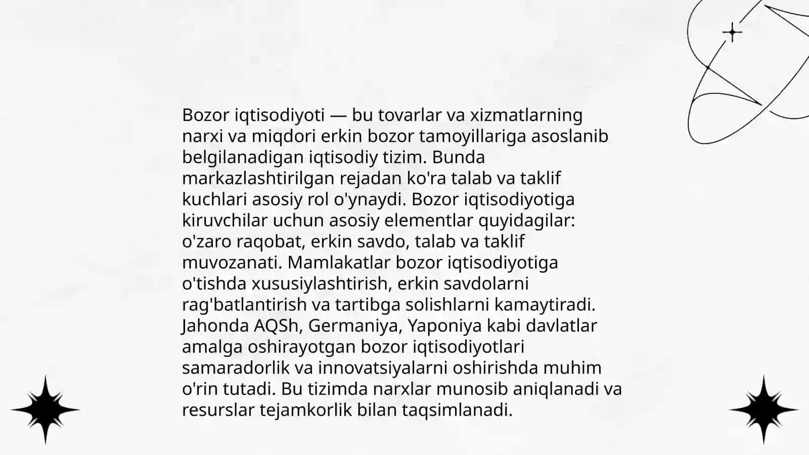 Bozor iqtisodiyoti modellari 4