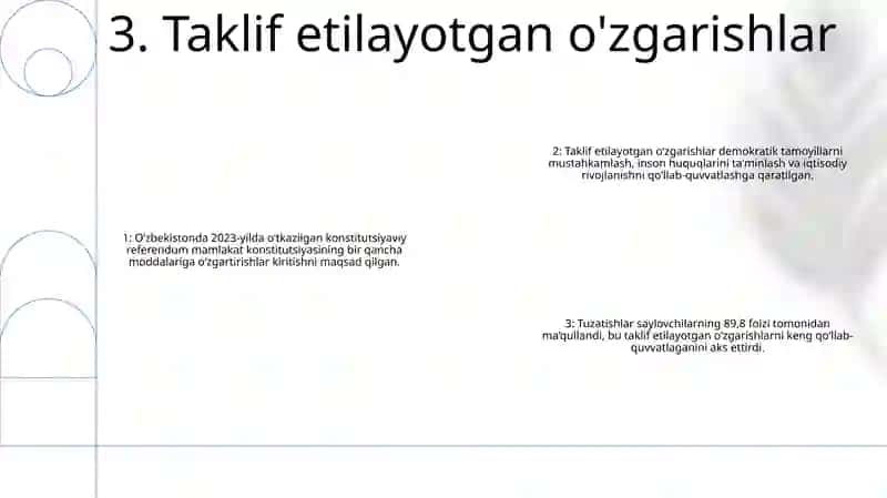 2023 -Yildagi OʻTkazilgan Referendum Va Konstitutsiyaga Kiritilgan OʻZgarishlar 4