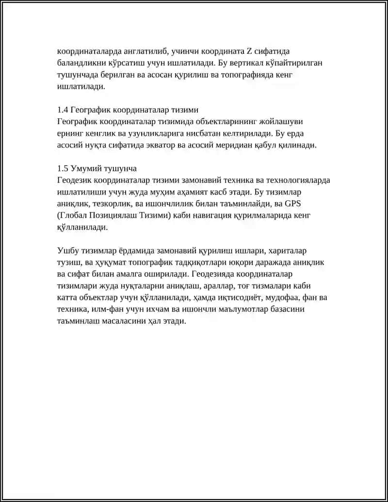 Геодезияда координаталар тизими 4