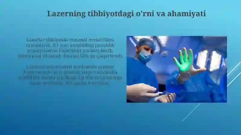 Lazerning tibbiyotda qo'llanilishi 4