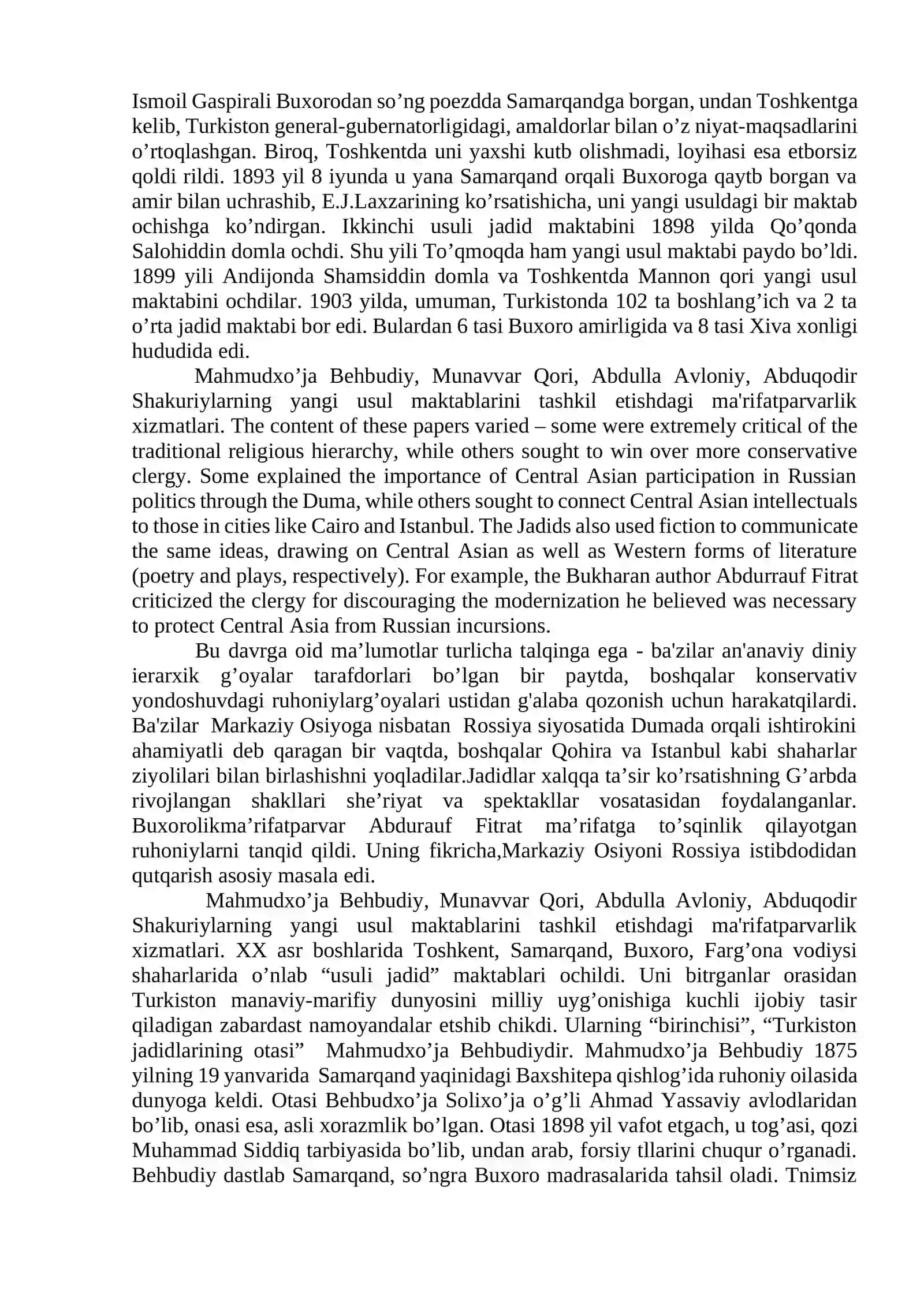 XIX ASRNINGINNG IKKINCHI YARMI VA XX ASRNING BOSHLARIDA MAKTAB VA PEDAGOGIK G’OYALAR 4