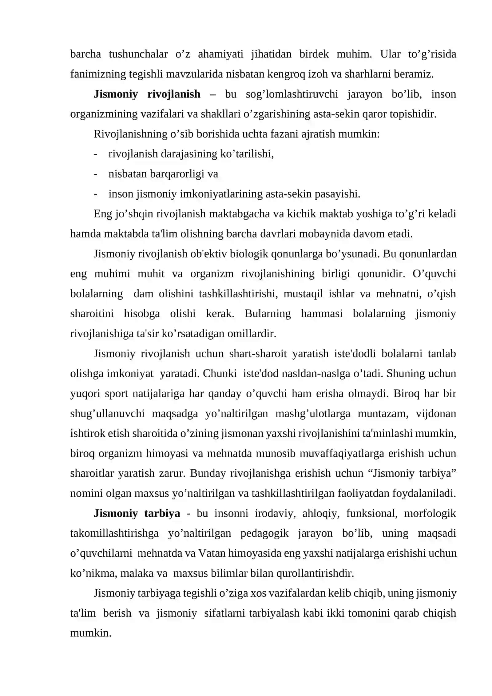 Jismoniy madaniyat tizimini rivojlanishining umumiy tavsifi 4