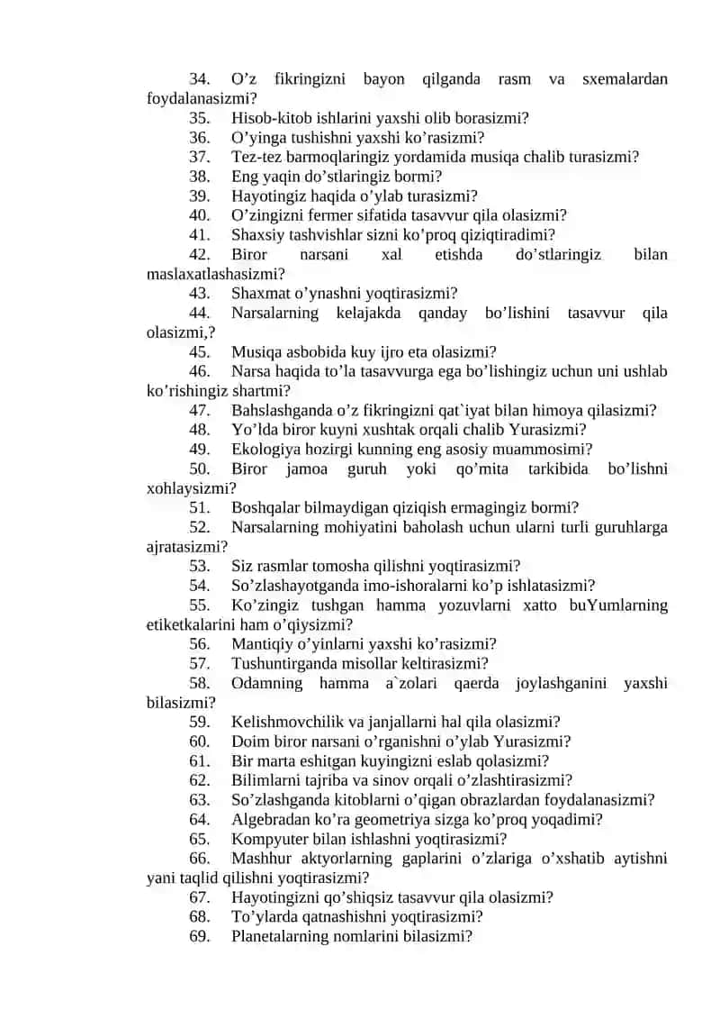 QOBILIYATNI DIAGNOSTIKA QILISH 4