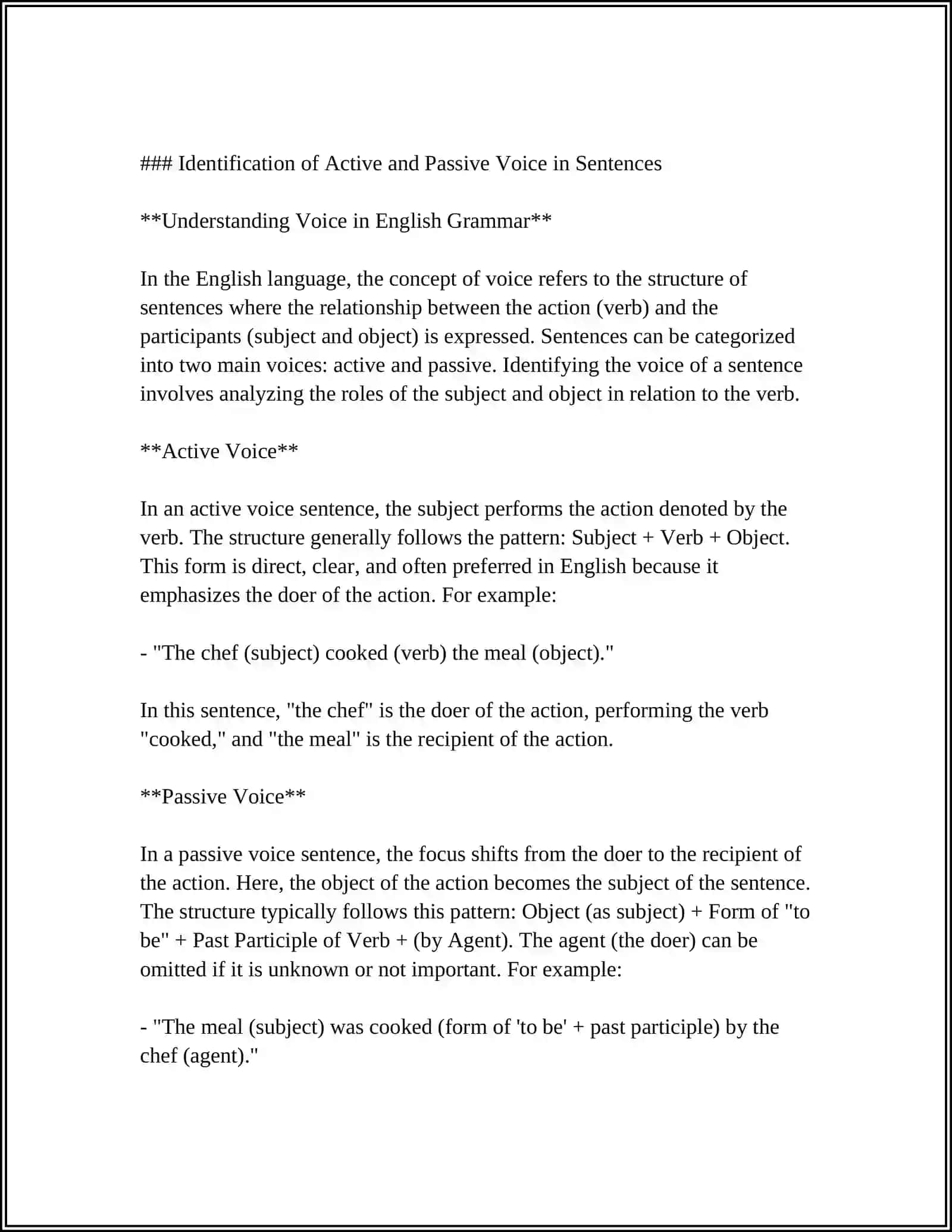 ACTIVE AND POSIVE VOICE 4