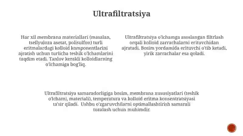 Kolloid eritmalarni tozalash usullari 4