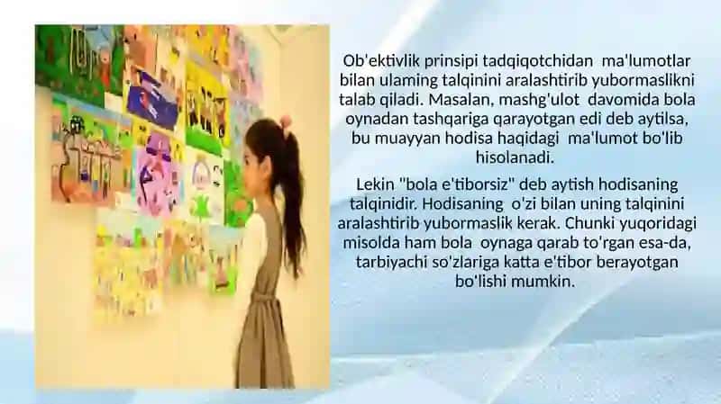 Bolalar psixologiyasi qoʻllanilayodgan metodikalar 4