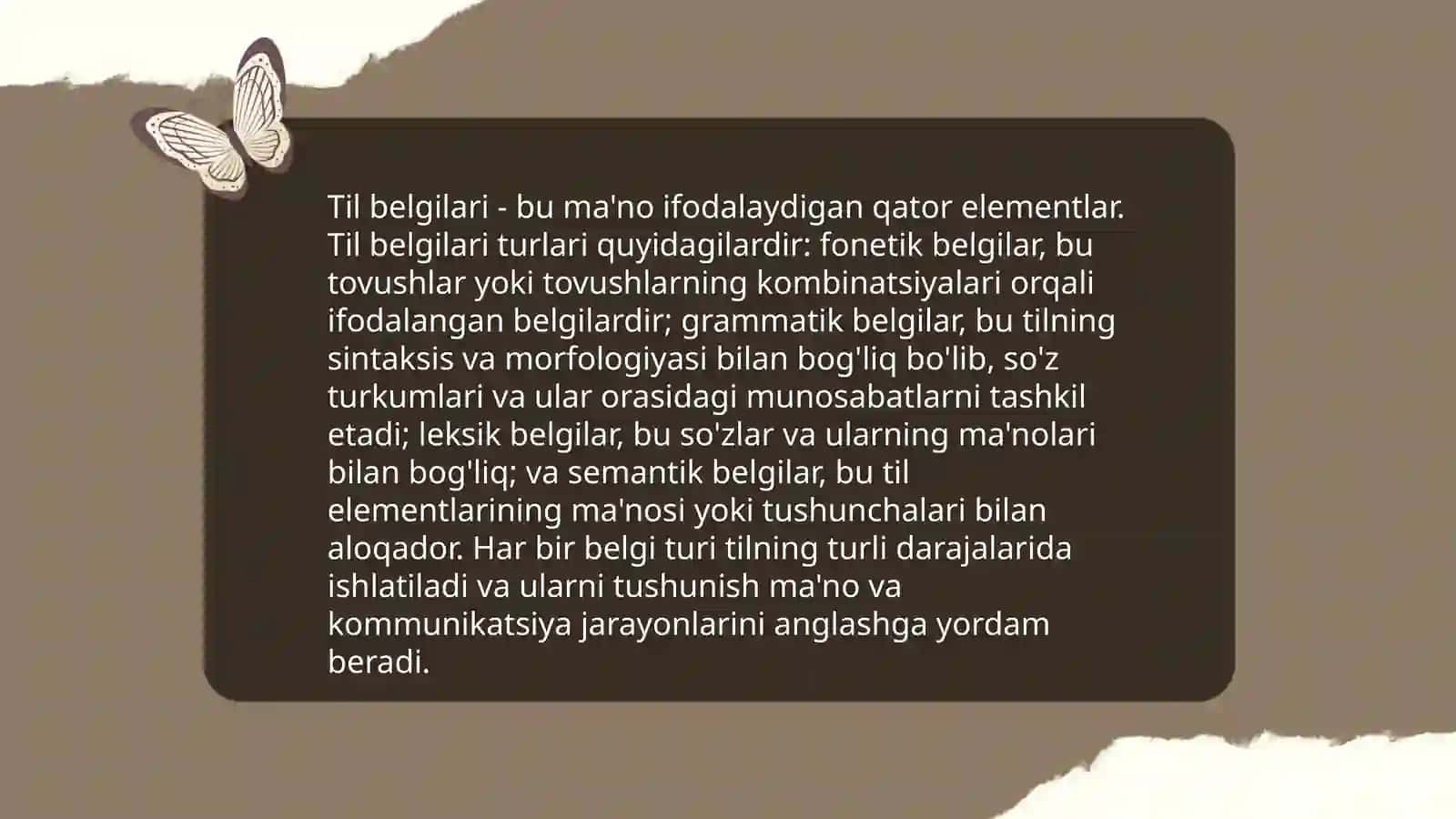 Til belgilar sistemasi 4