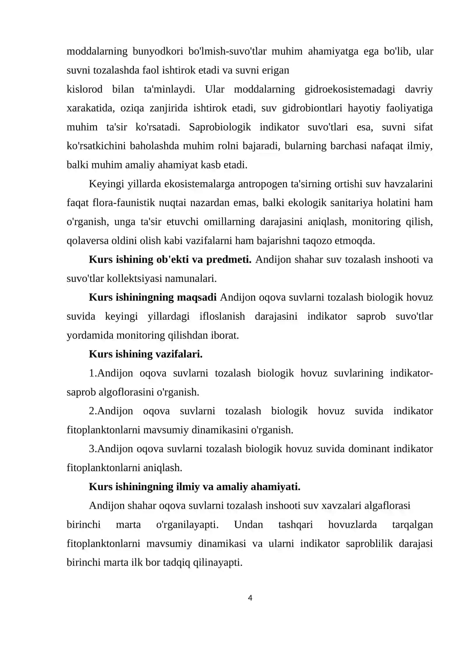 Matashuvchilar – Conjugatophyceae sinfi suvo’tlarining sistematikasi mavzusida KURS ISHI 4