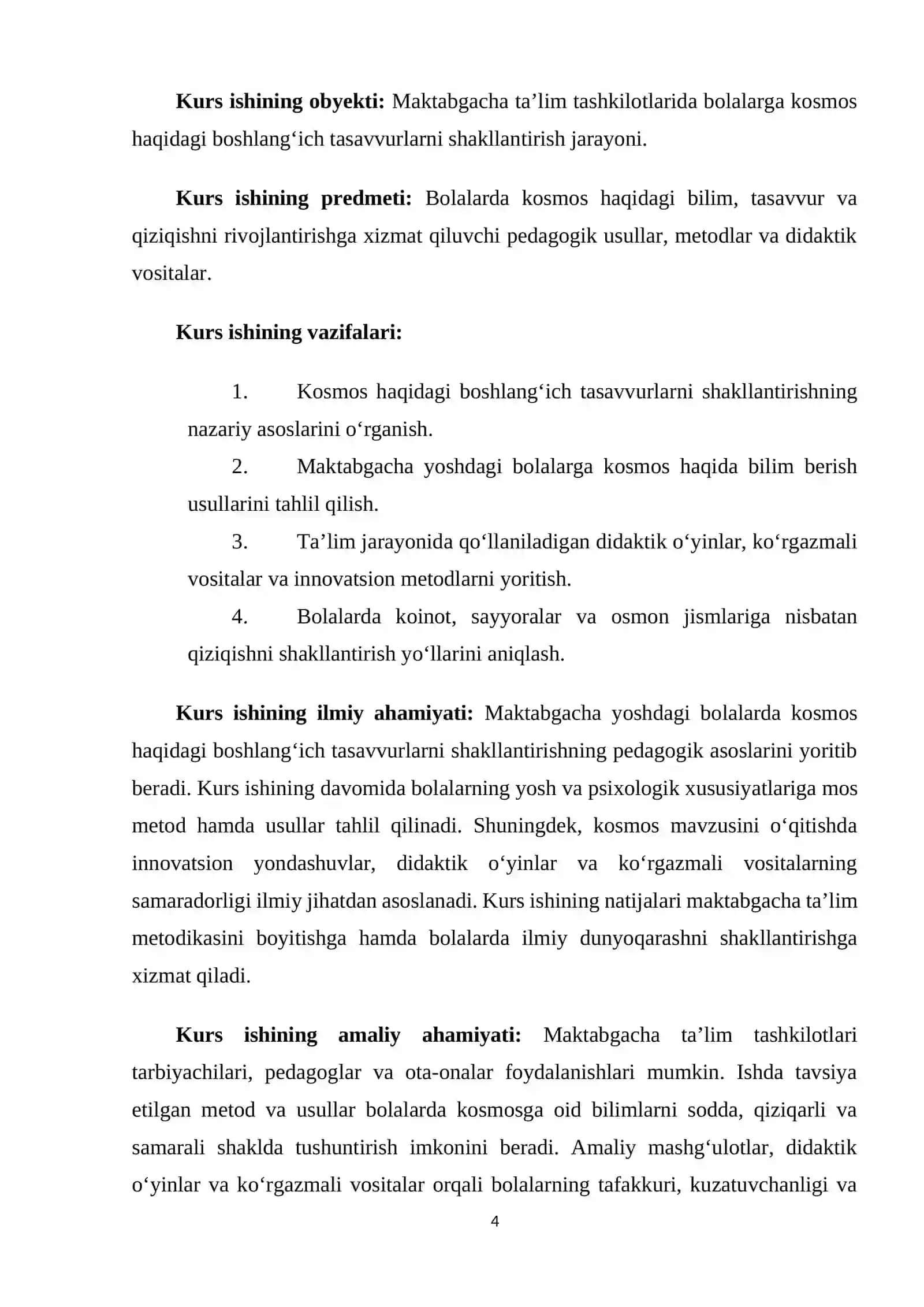 Kosmos haqidagi boshlangʻich tasavvurlarni shakllantirish usullari 4