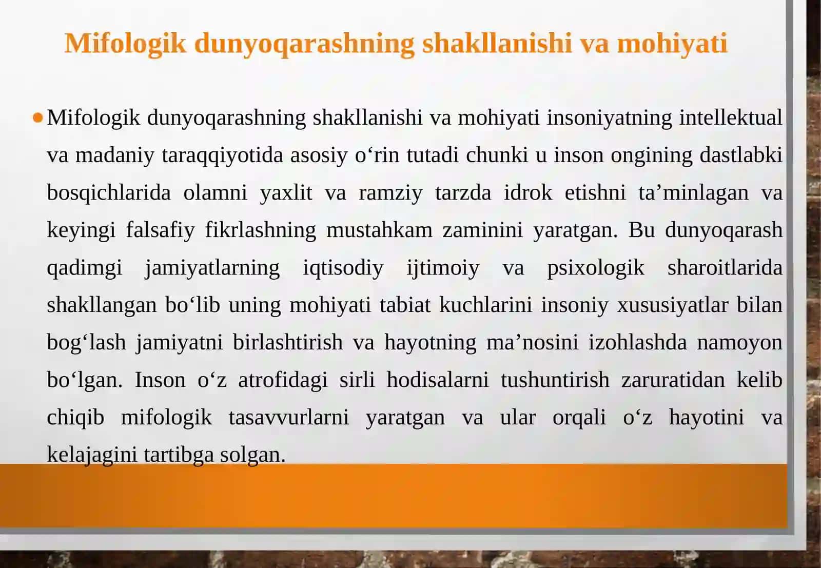Mifologik dunyoqarashning falsafiy ahamiyati 4