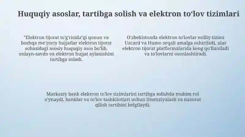 O'zbekiston Respublikasi elektron tijoratning rivojlanish holati 4