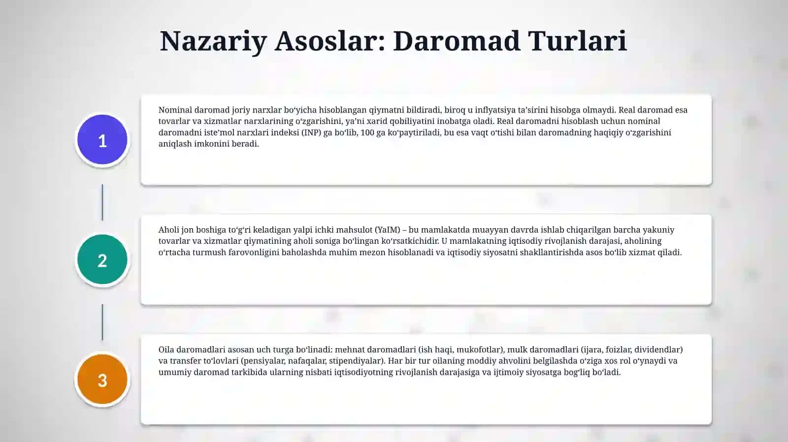 RIVOJLANISH IQTISODIYOTDA DAROMADLARNI OʻLCHASH USULLARI BOʻYICHA MAʼLUMOTLAR TOʻPLASH VA TAHLIL QILISH 4