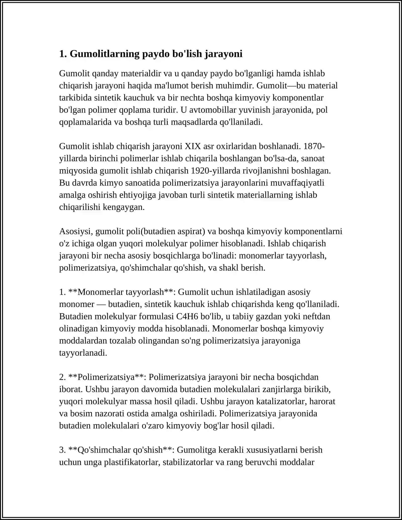 Gumolitlar, Sopropelitlar, Ularning Òzgarish Bosqichlar 4