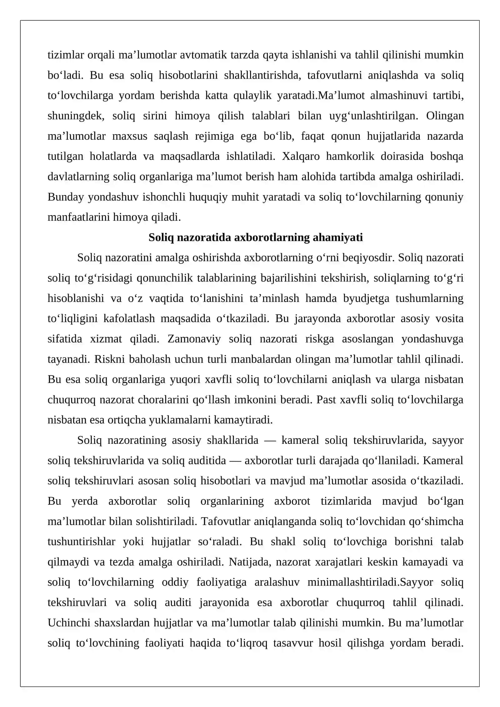 Soliq organlariga ma’lumotlar taqdim etuvchi organlar, muassasalar va tashkilotlar 4