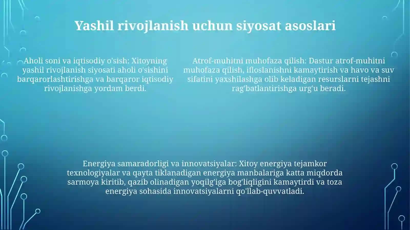 Yashil Iqtisodiyotga O'Tishning XitoyTajribasi 4