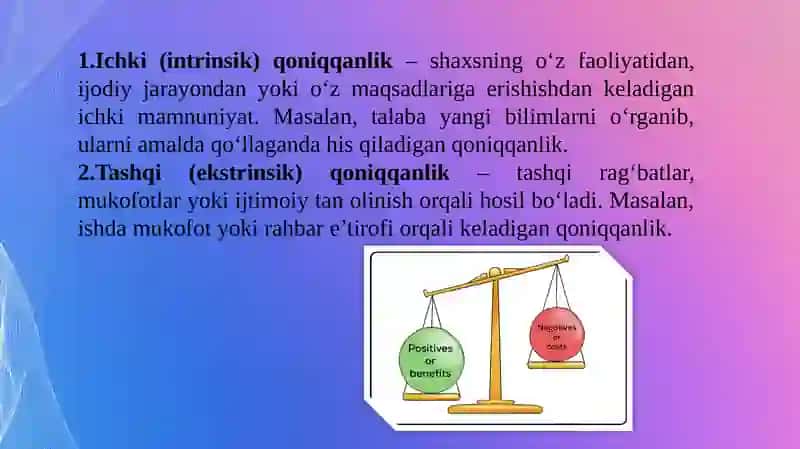 Qoniqqanlik motiv sifatida (V.G Aseev, A.G Kavalyov) 4