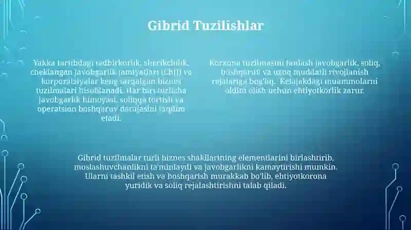Biznes rejaning tarkibiy tuzilishi 4