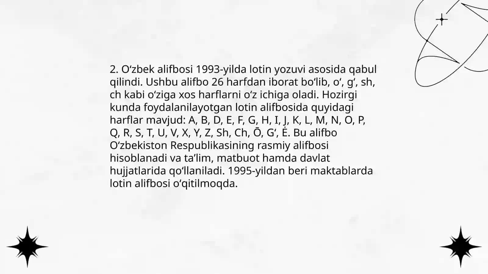 Oʻzbek tilining asosiy imlo qoidalari v xrflr imlosi 4