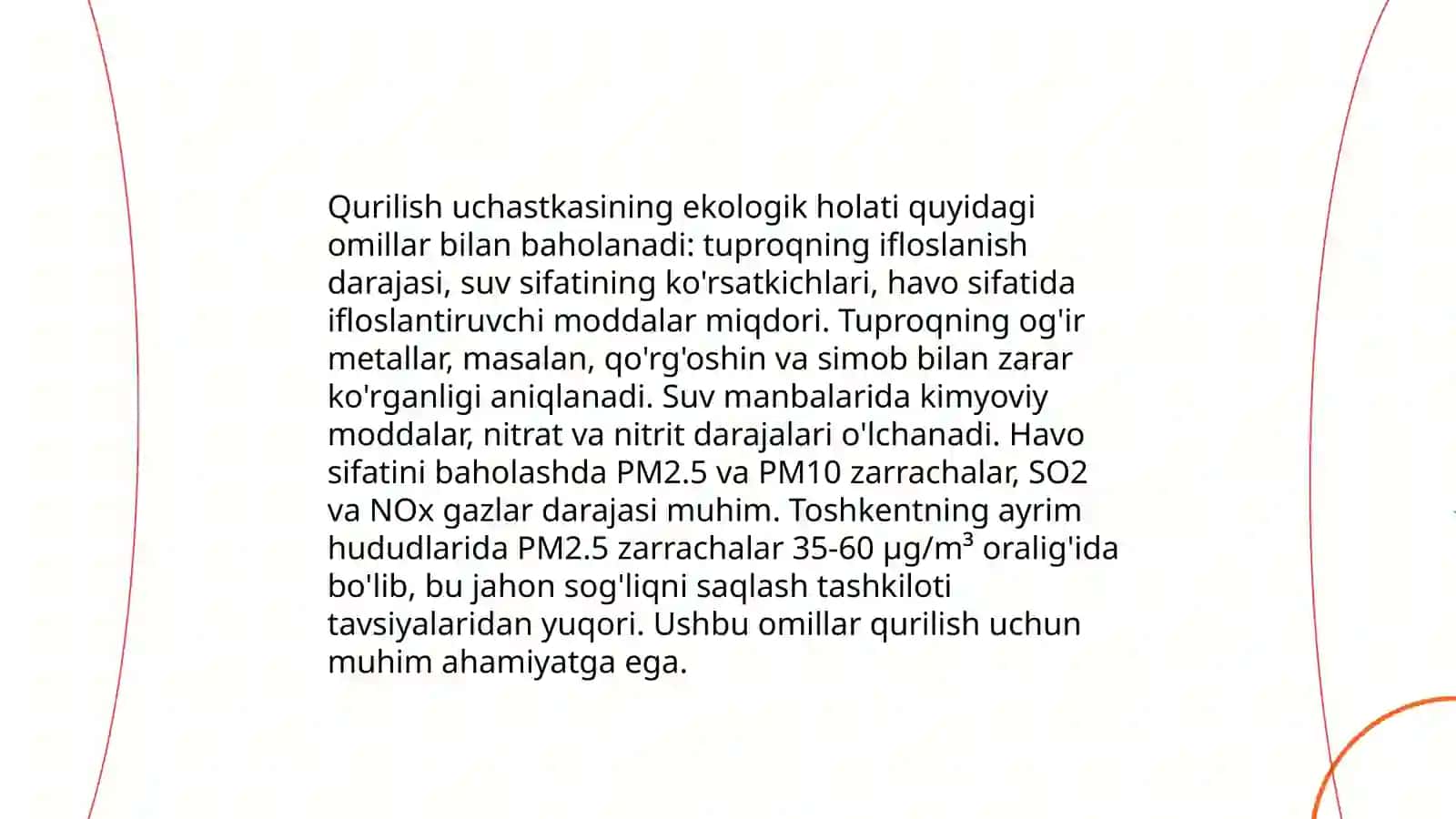 Qurilish uchun joy tanlash va asoslash 4