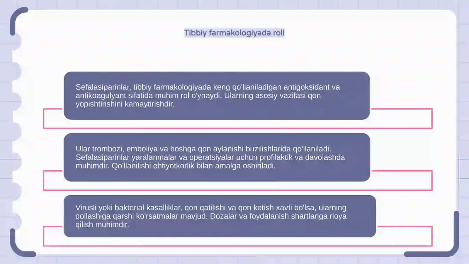 Tibbiy Farmakalogiyada Sefalasiparinlar 4