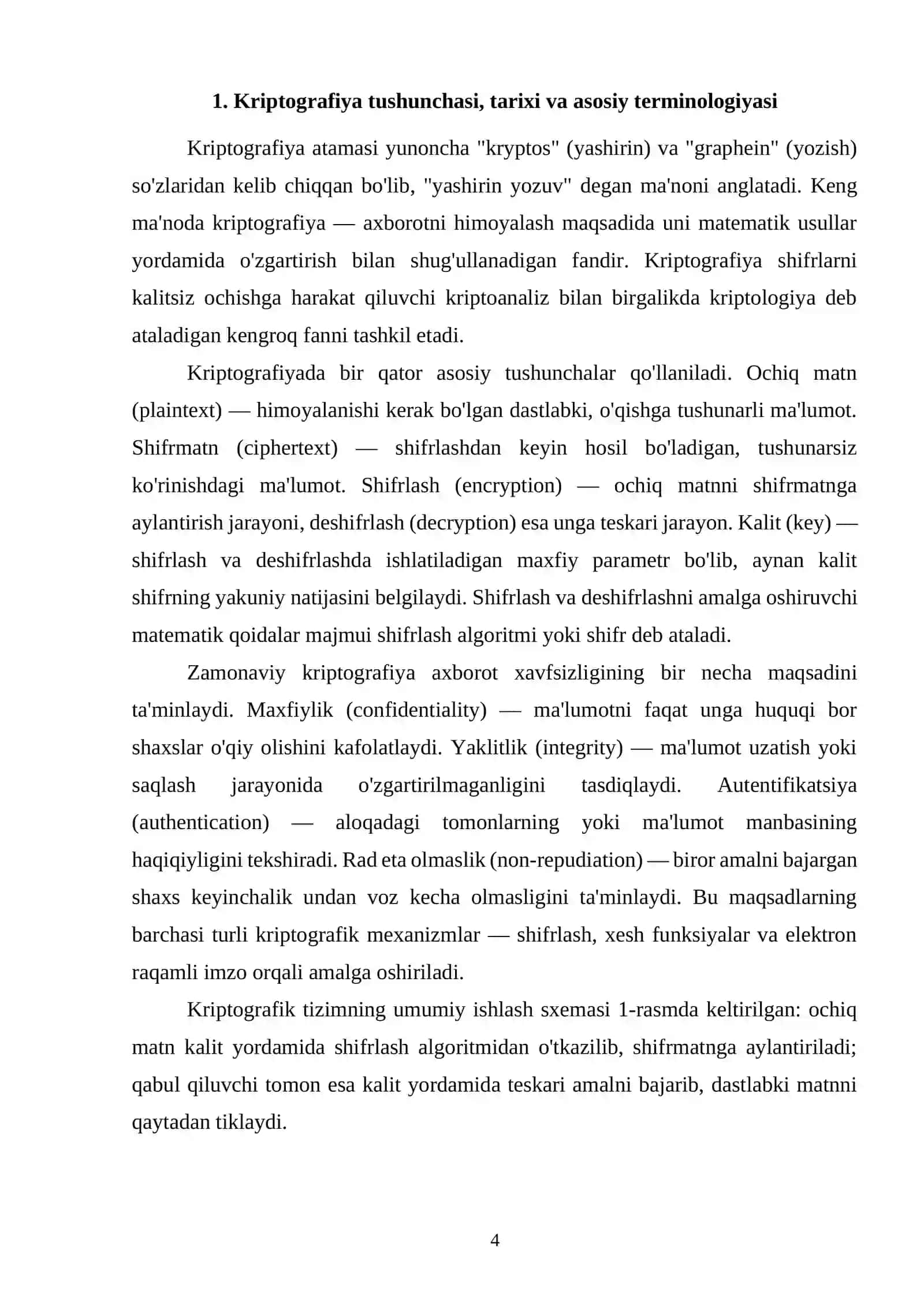 Kriptografiya usullari: simmetrik va asimmetrik shifrlash 4