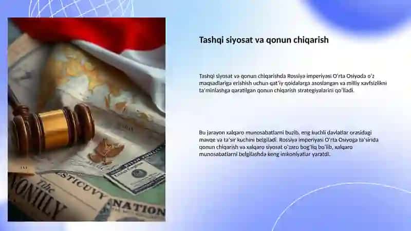Rossiya imperiyasining O‘rta Osiyoga ta’siri 4