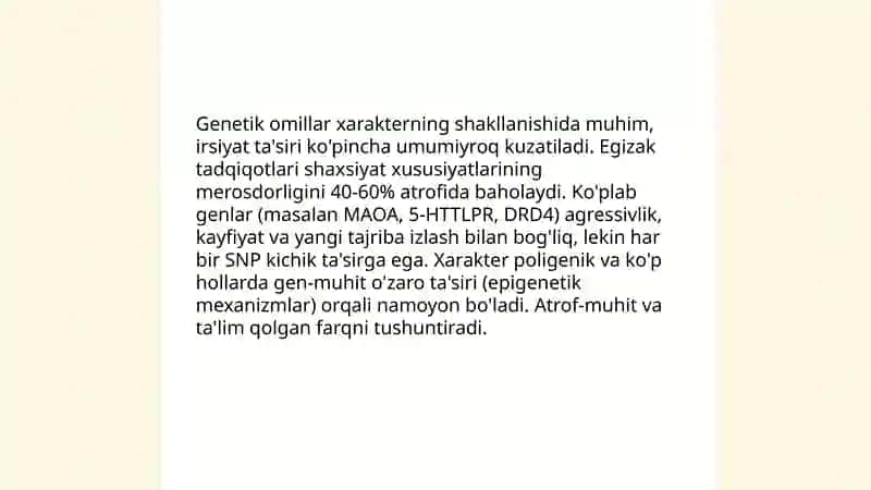 Xarakter va irsiyat 4
