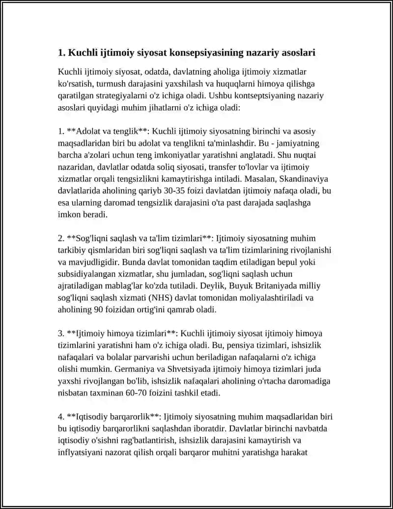 KUCHLI IJTIMOIY SIYOSAT KONSEPSIYASINING SHAKLLANISHI BOSQICHLARI VA RIVOJLANTIRILISHI 4