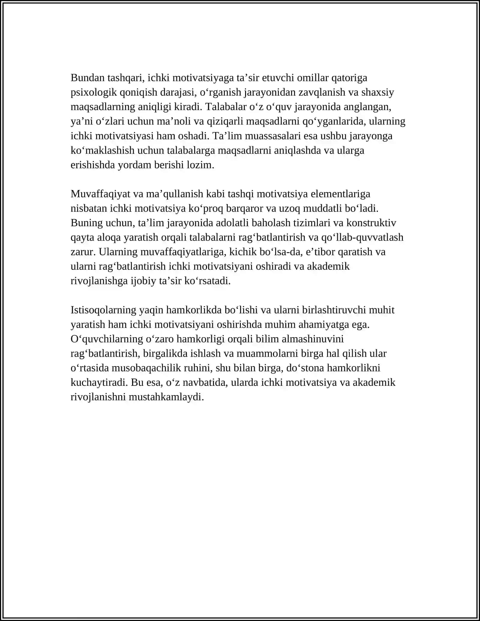 AKADEMIK RIVOJLANISHDA ICHKI MOTIVATSIYANI RIVOJLANTIRISH 4