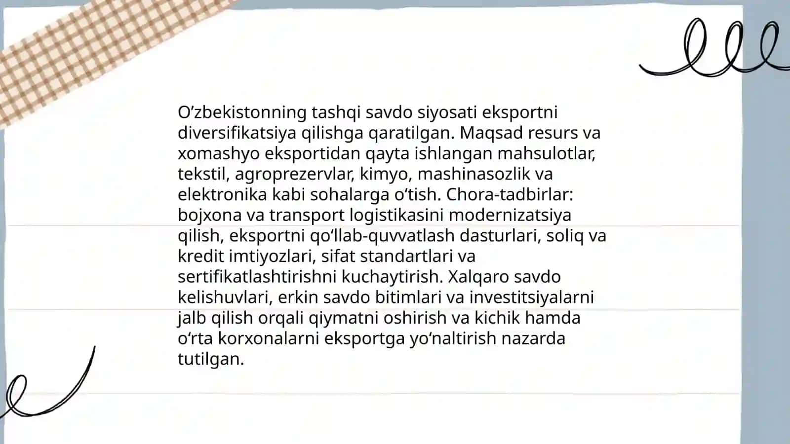 O’zbekiston iqtisodiyoti Va diplomatiyasi 4