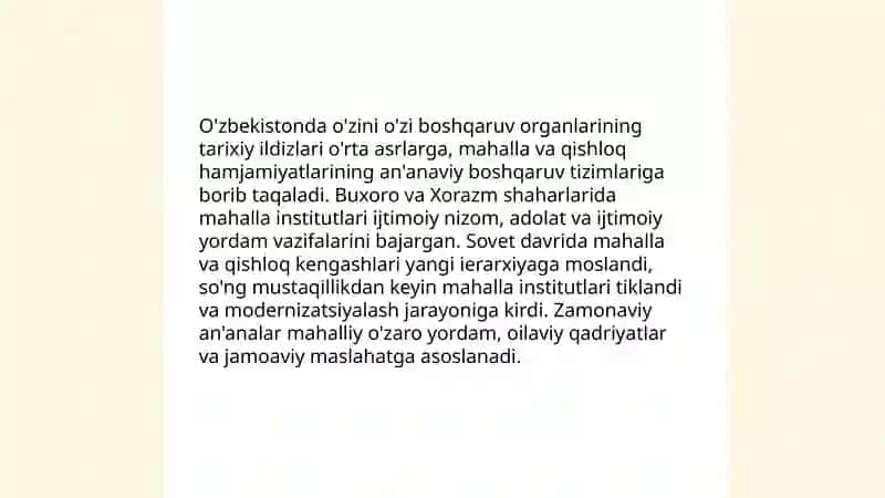 O'zbekistonda o'zini o'zi boshqaruv organlari 4