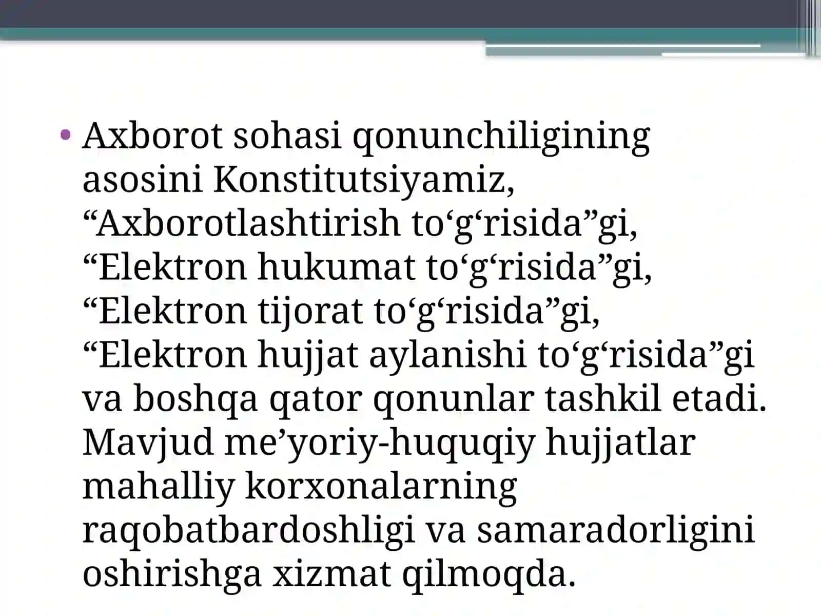 Axborot kommunikatsiyalar tizimidagi iqtisodiyot axborotini xavfsizligini ta’minlash 4
