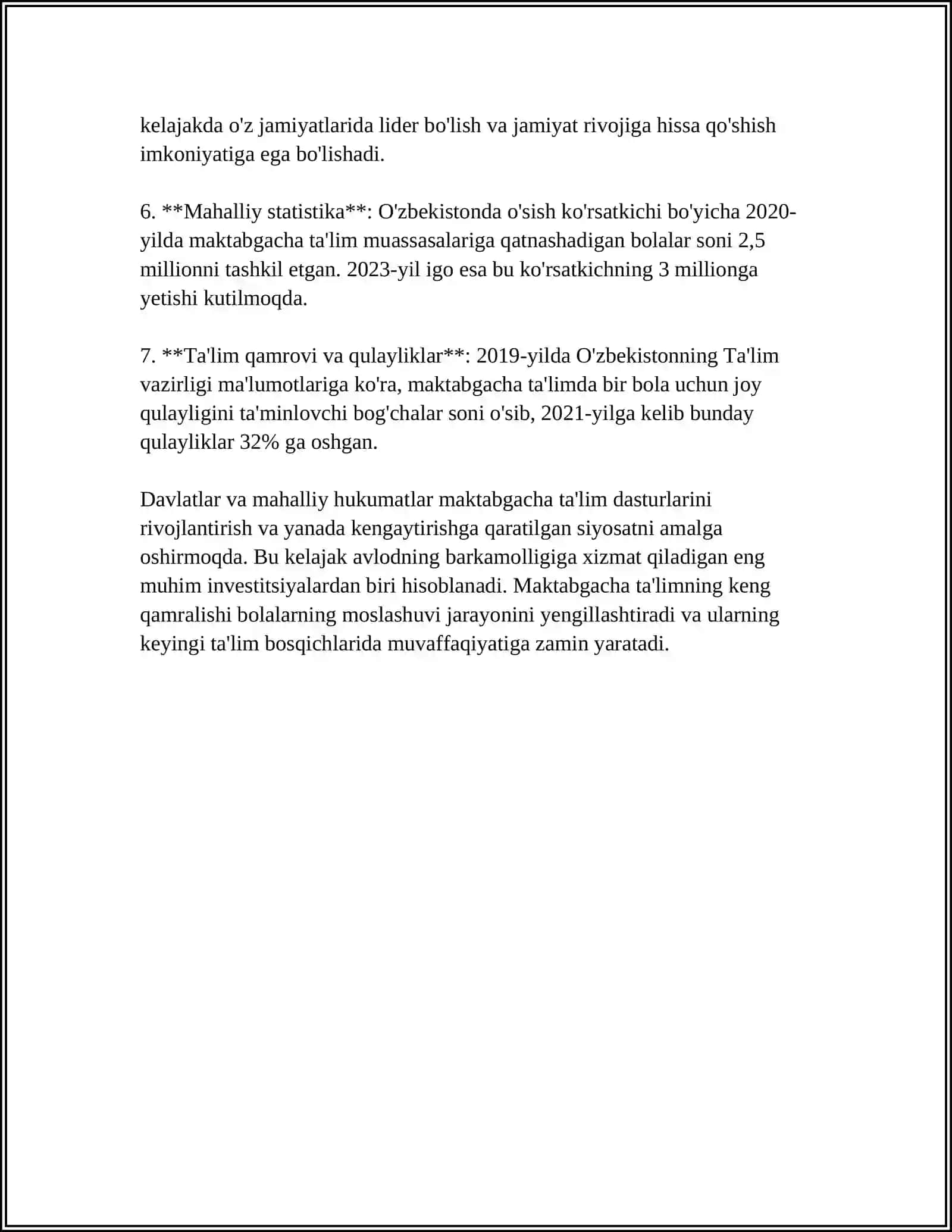 BOLALARNI MAKTABGACHA TA'LIM TASHKILOTLAR SHAROITGA MOSLASHUVI PEDAGOGIKANI RÔLI 4