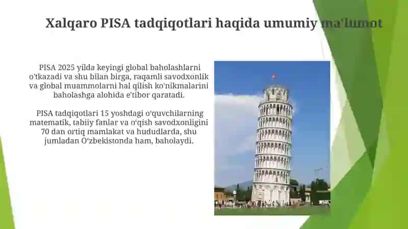 Xalqaro PISA tadqiqotlariga tayyorlash 4