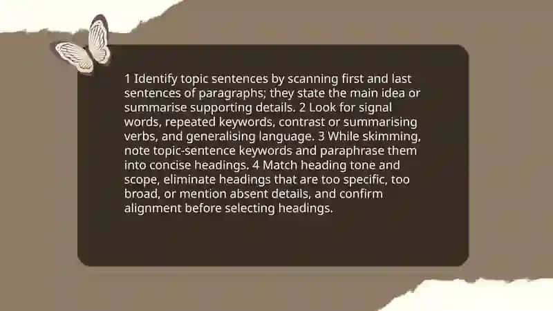 Matching Headings Tasks Practice 4