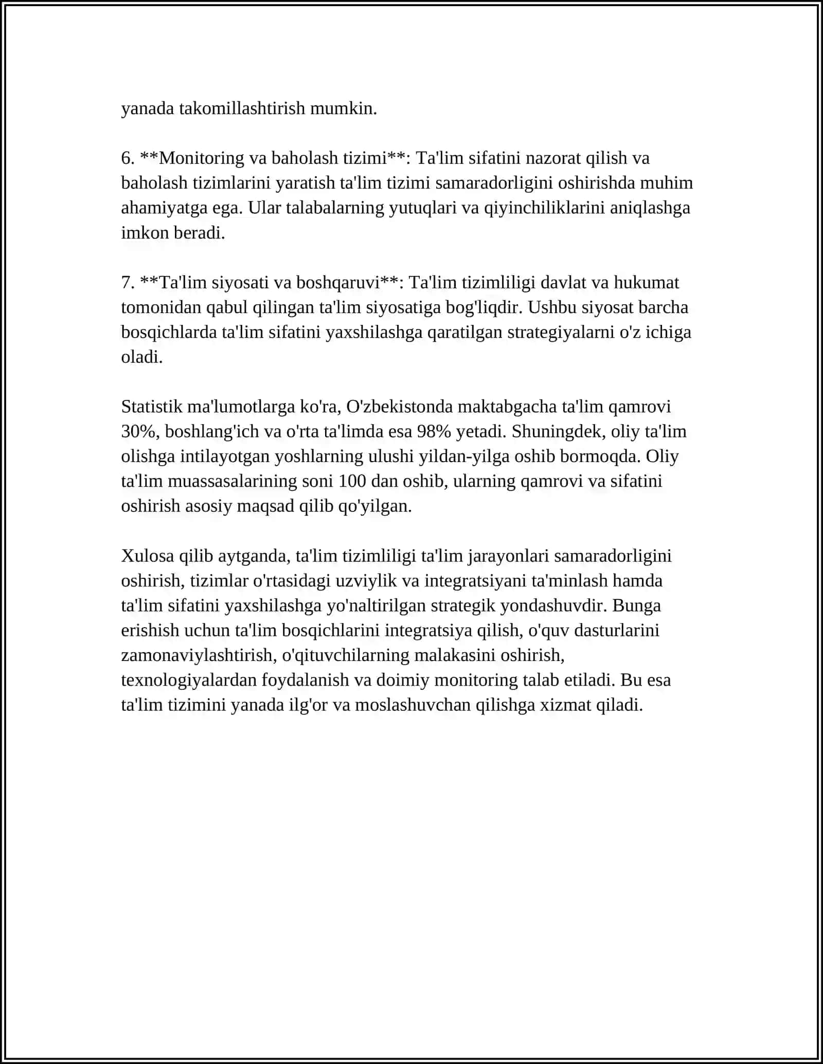 TA'LIMNING TIZIMLILIK VA IZCHILLIK PRINSIPLARINI AMALGA OSHIRISH QOIDALARI 4