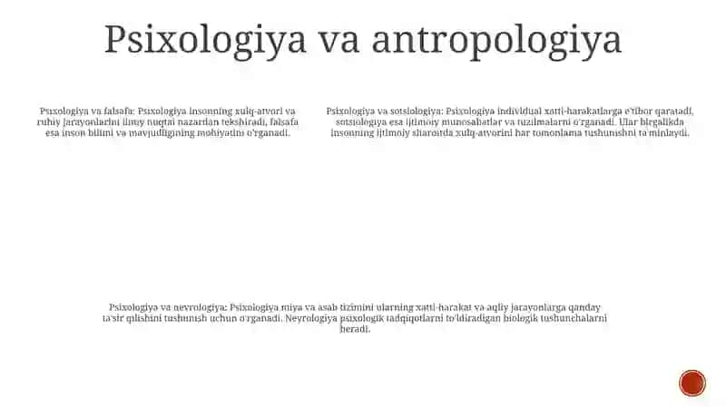 Psixologiyaning Boshqa Fanlar Bilan Aloqasi 4