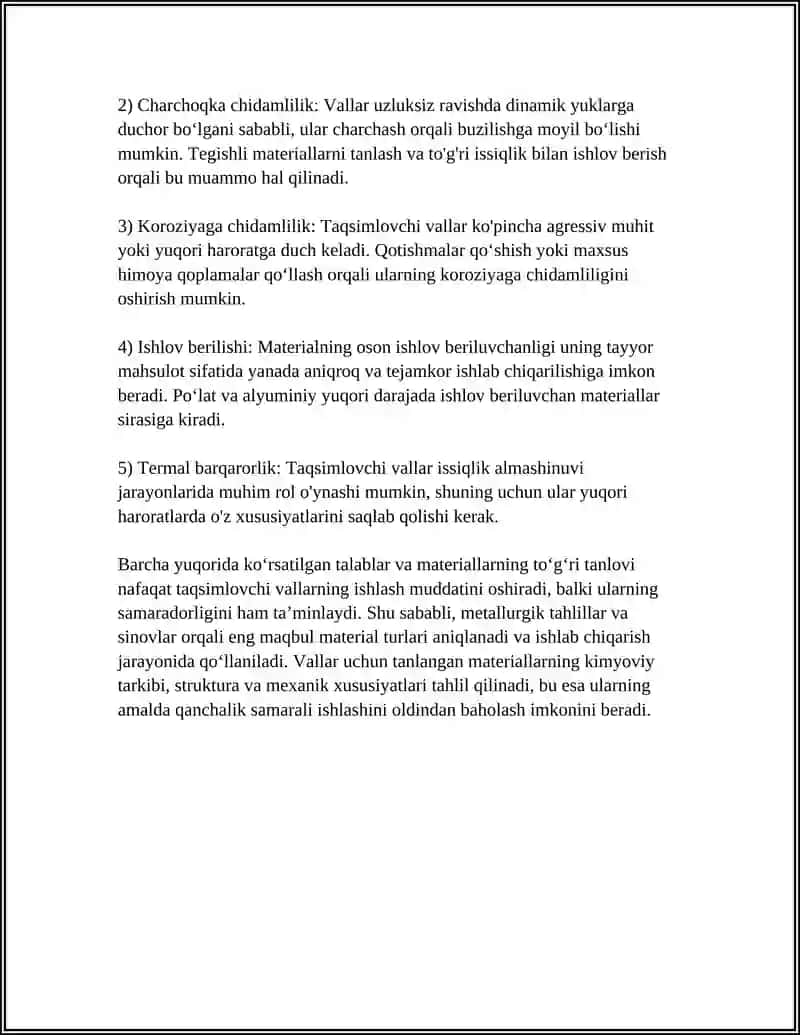 Taqsimlovchi vallarni tayyorlash 4