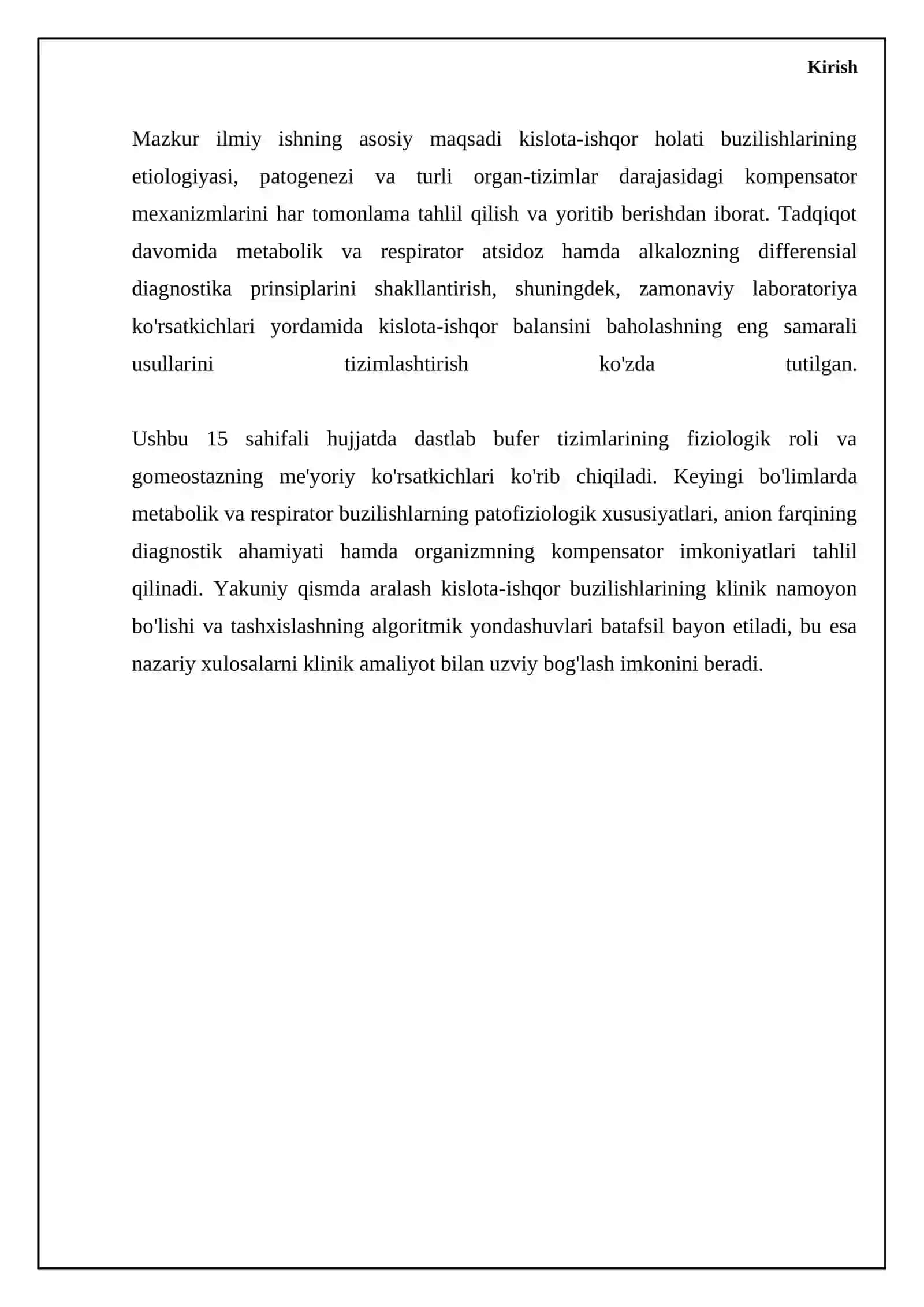 Kislota-ishqor gomeostazi va fiziologik tartibga solish mexanizmlari 4