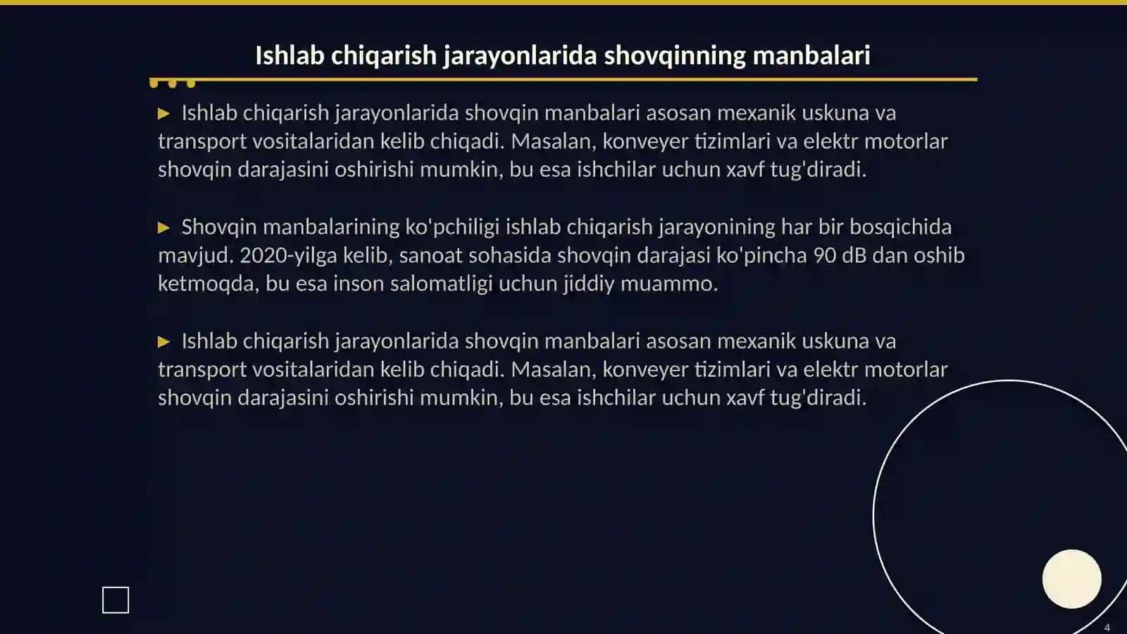 Shovqin va titrash tushunchalari 4