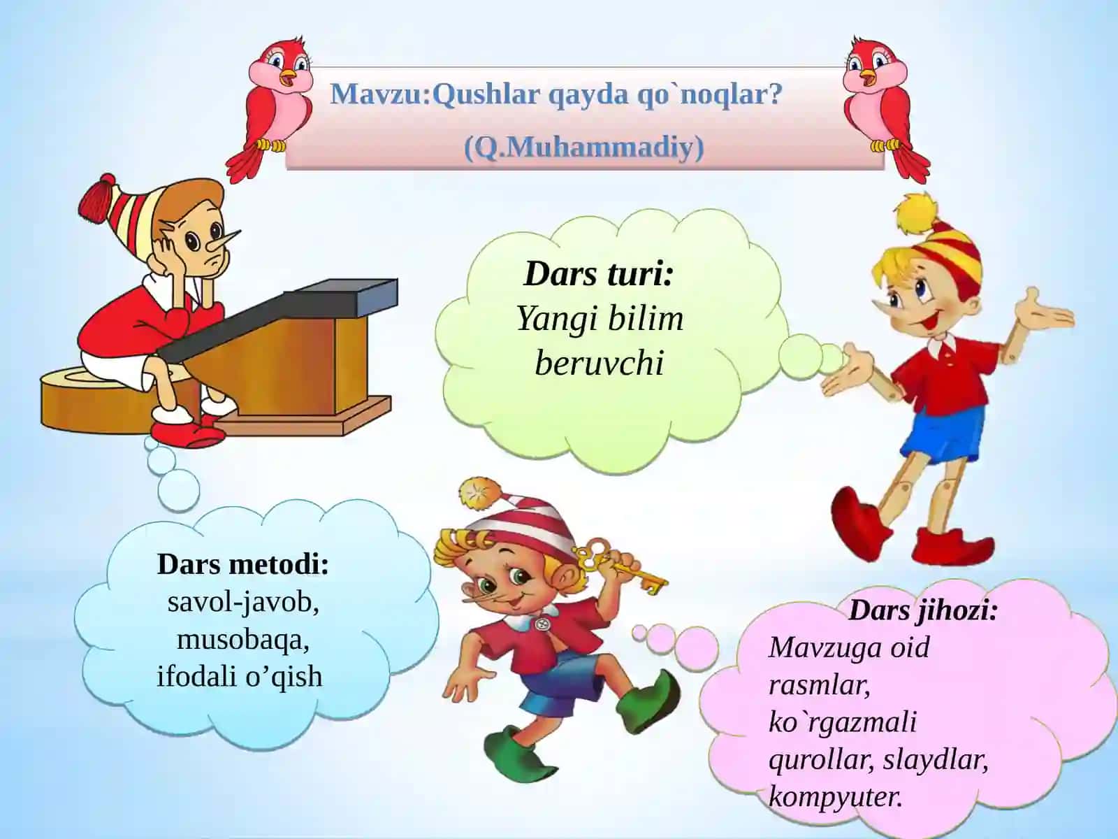 Qushlar qaydaqo`noqlar? 4