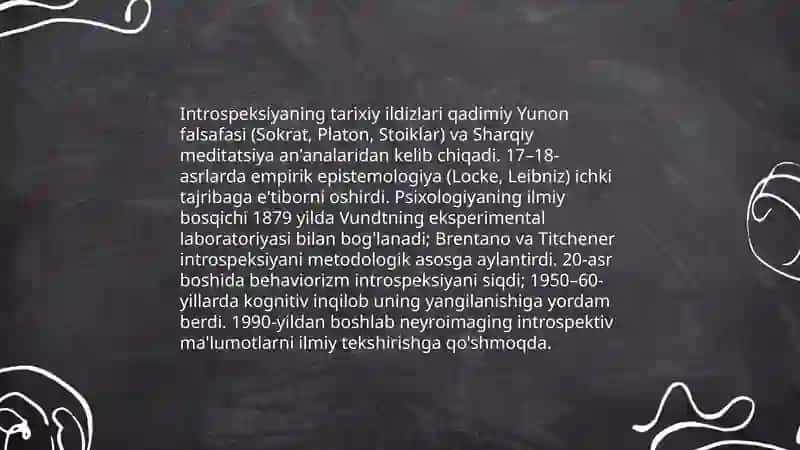 Introspeksiya usulining paydo bo'lish va mazmuni 4