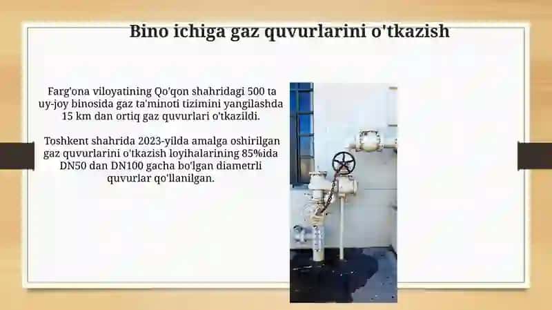 Gaz bilan ta'minlash tizim 4