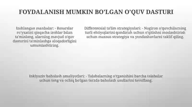 Imkoniyati Cheklangan Bolalarning Samarali Inklyuziv TaʼLim Olishning Asosiy Shartlari 4
